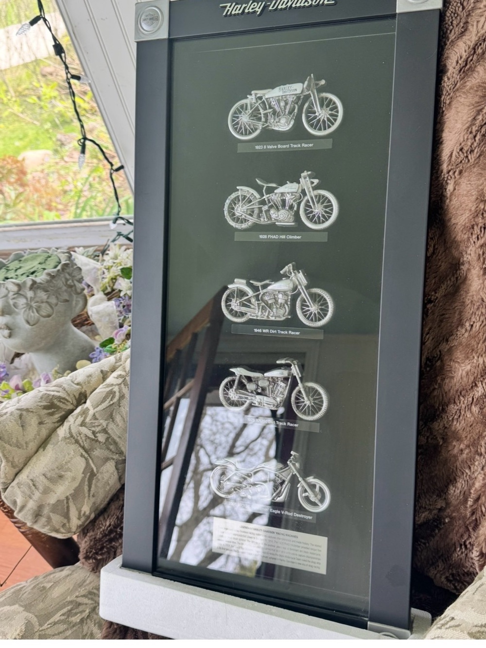 Harley-Davidson Silver Motorcycle Relief Wall Plaque**** SOLD****